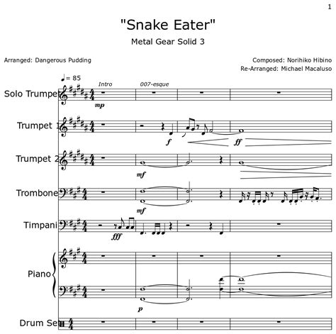 metal gear solid theme sheet music|snake eater theme song.